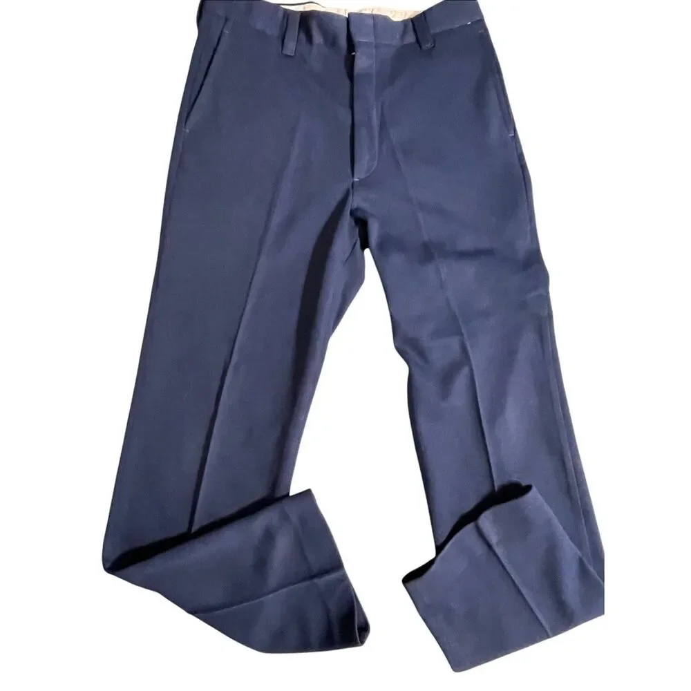 Vintage Farah Men’s Trousers in Iconic Navy Blue size 32